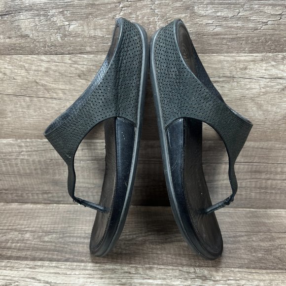 FitFlop Thong Flip Flops Black Womens US Size 7 EUR 38 17STV09 Sandals - Picture 6 of 10